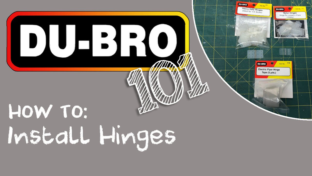 Du-Bro 101 – How to Install Hinges on RC Airplanes Using DU-BRO Nylon Hinges & Hinge Slotters