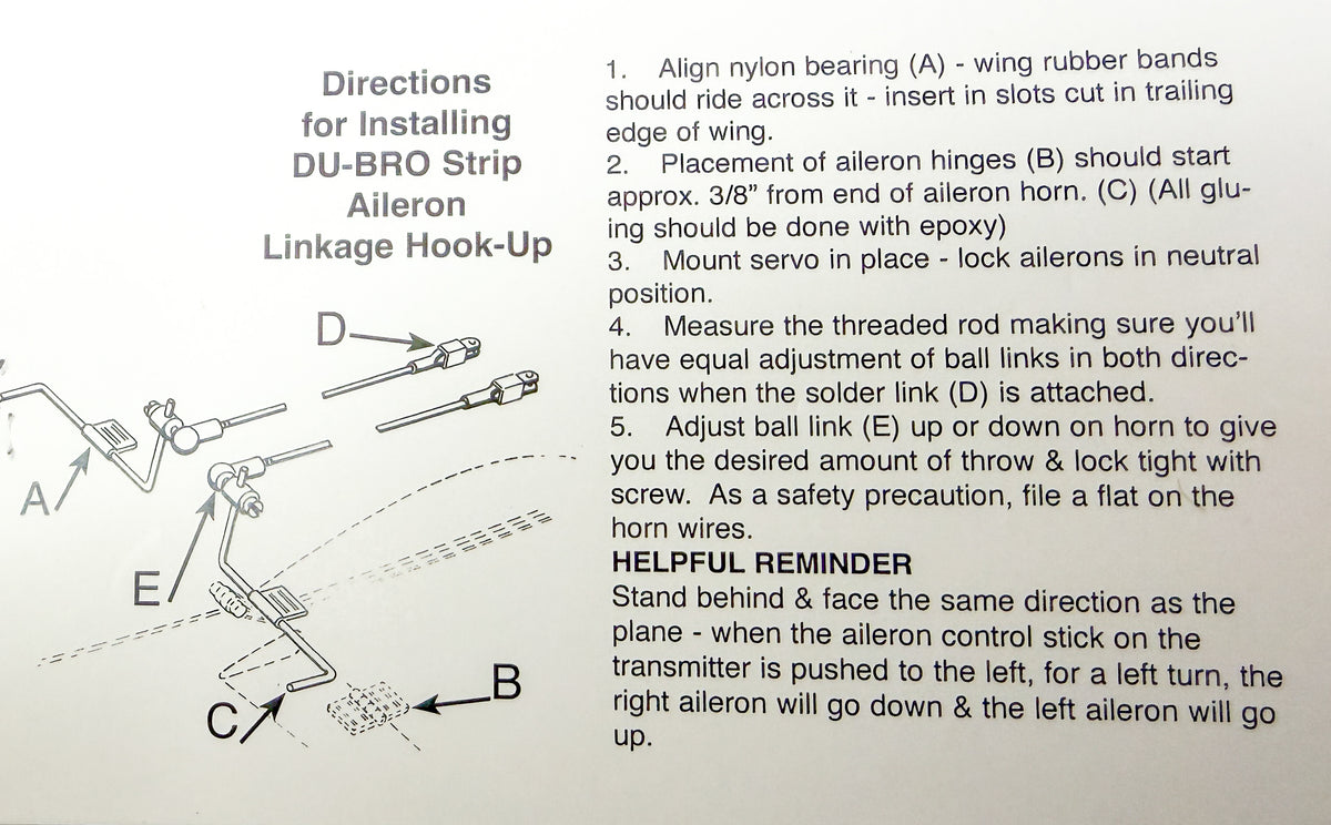 Strip Aileron Ball Link - DU - BRO RC - 186