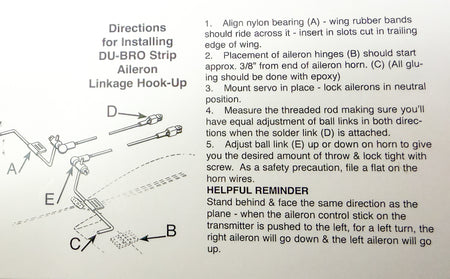 Strip Aileron Ball Link - DU - BRO RC - 186